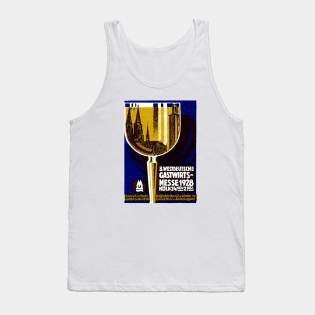 1928 Cologne Germany Exposition Tank Top by historicimage